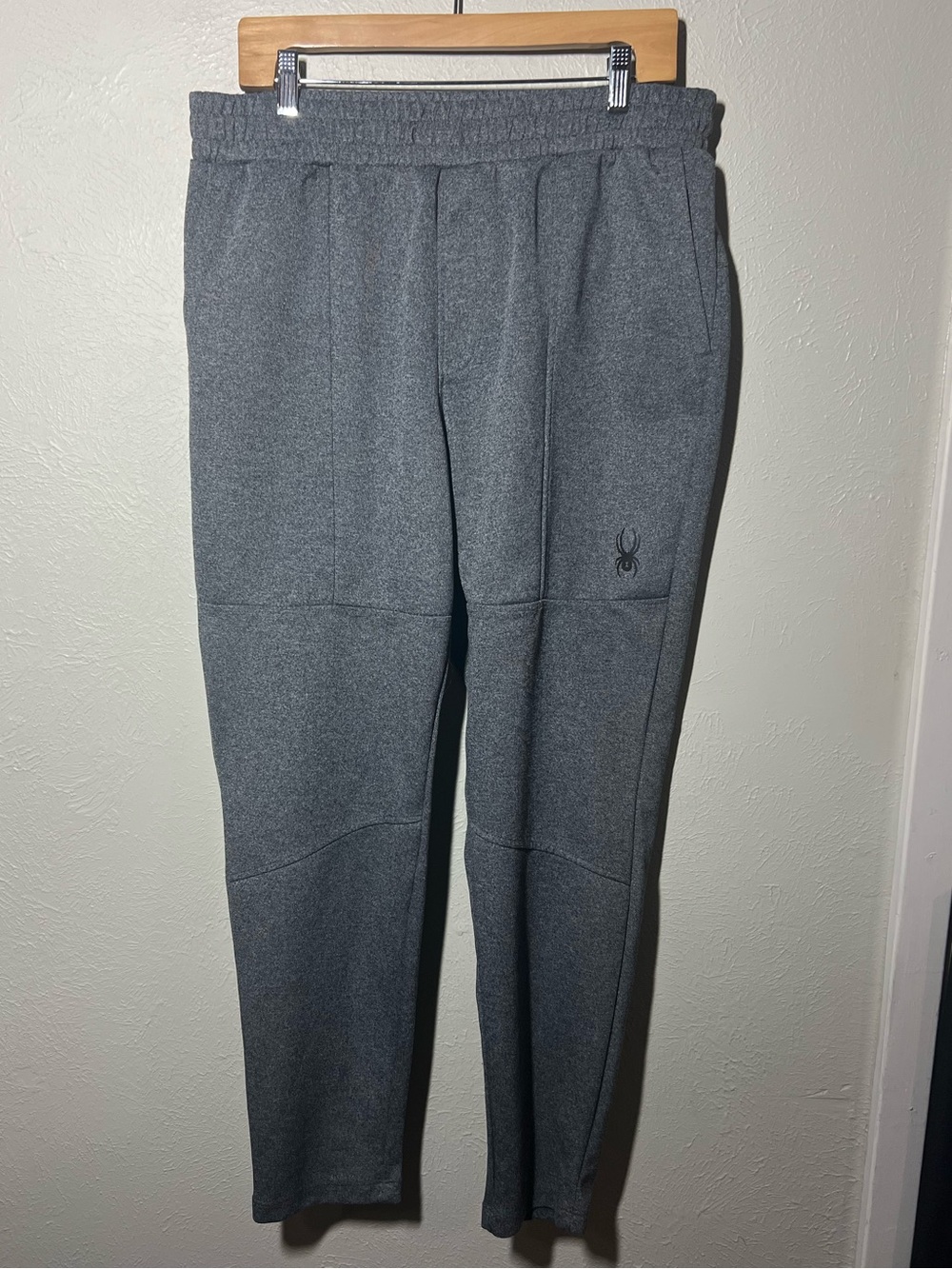 Spyder Active Men's Heather Gray Athletic Joggers No Drawstrings Size Large